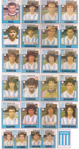 Futbol 92 Racing 1992 Equipo Completo Y Escudo 23 Figuritas 