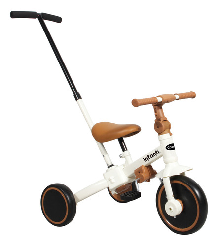 Triciclo Evolutivo 4 En 1 Infanti Cosmo Con Barra De Empuje Color Blanco