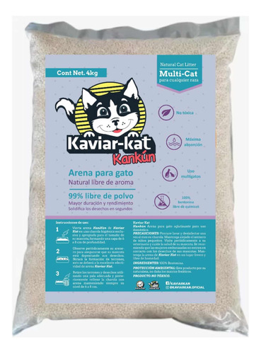 Arena Para Gato Kaviarkat 100% Natural