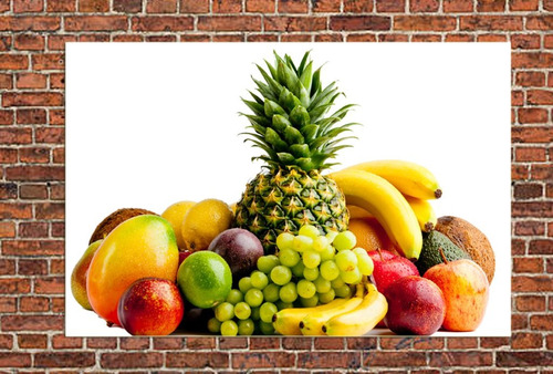 Cuadro 20x30cm Frutas Y Verduras Alimento Cocina Salud M2