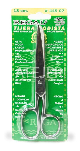 Imagen 3 de 4 de Tijera Modista Marca Regal Art 445 07 De 18 Cm
