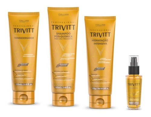 Kit Manutenção Trivitt 4 Itens 250ml Itallian Hair Tech