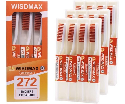 Dr.perfect Wisdmax Cepillo Dientes Duro Para Fumador 12 Pzas