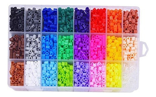 Perlas Para Bricolaje Pixel Art, Con Caja, 24 Colores, 4300p