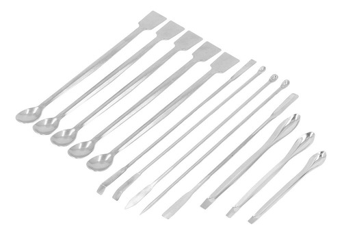 Colher De Laboratório, 13 Unidades, Aço Inox, Não
