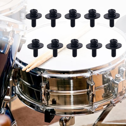 Tornillos De Lengüeta De Tambor Juego De Batería Negro