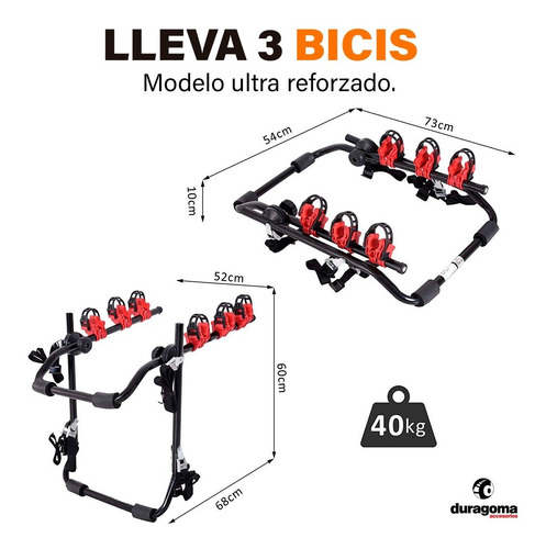 Porta Bicicleta Auto Baul Reforzado Airway Portabicleta 3