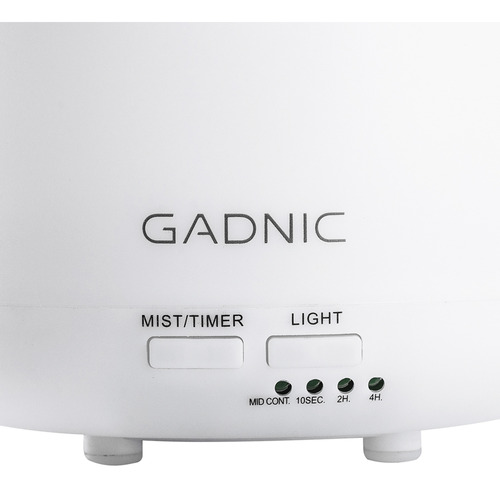 Difusor Ultrasónico Gadnic Aromaterapia Humidificador 300ml Blanco