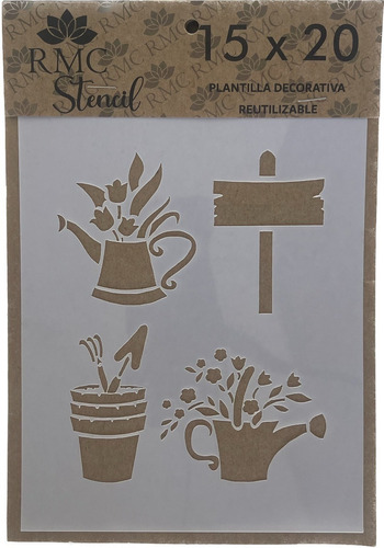 Plantilla Stencil Bambu Plantas Jardin Decoracion 15 X 20