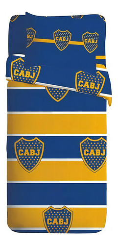 Juego Sabanas Futbol 1 1/2 Plaza Boca River 90x190cm Color Boca 2