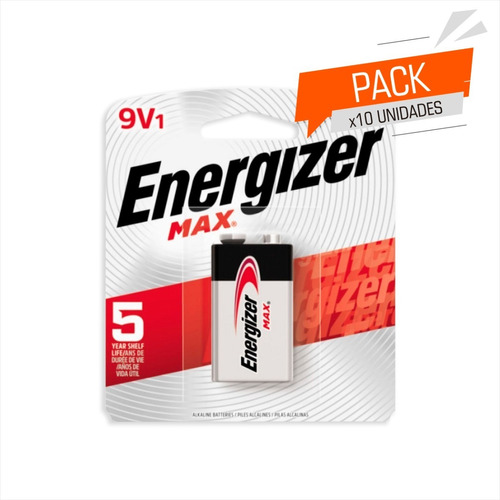 Set X10 Baterias 9v Energizer Max Alcalina