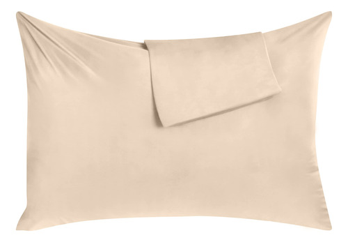 Juego De Protectores De Almohada Impermeable Con Cremallera Beige Liso