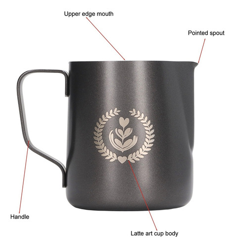 Vaso Espumoso De 600 Ml, Jarra De Leche Engrosada De Acero
