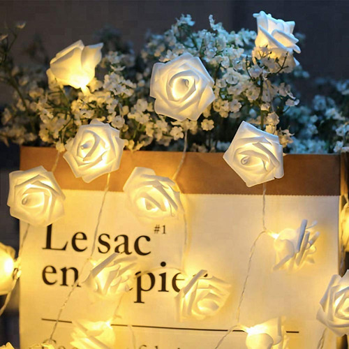 Cadena De Luces En V Que Funcionan Con Pilas Para Interiores