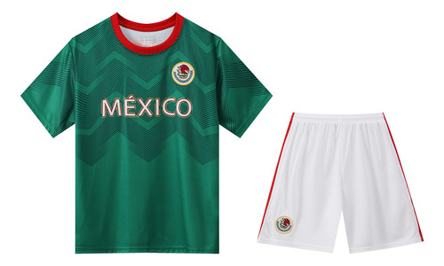 Conjunto De Fútbol Verde Para Niños Talla 22 5-6 Años