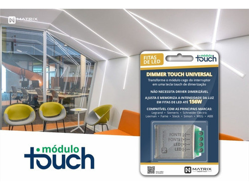 Dimmer Touch P/ Fita / Perfil Em Led (usando Driver Comum)