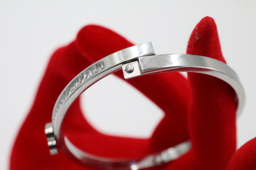 Brazalete Tipo Van Cleef En Acero Inoxidable316l 19cm Trébol Plateado 10.16 Cm 48.26 Cm