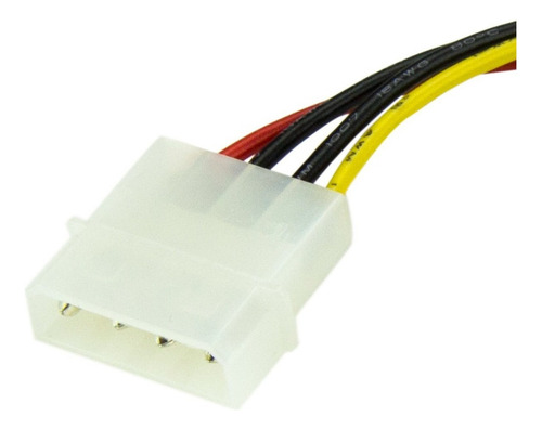 Cable Startech De Energia Molex Sata 4 A 15 Pines 15cm