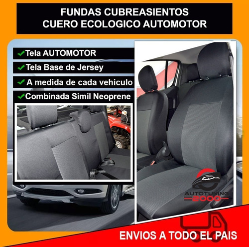 Imagen 2 de 8 de Fundas Cubre Asientos Tela Automotor March