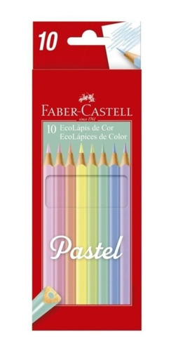 Lapices De Colores Faber Castell Pastel Ecolapiz X10 