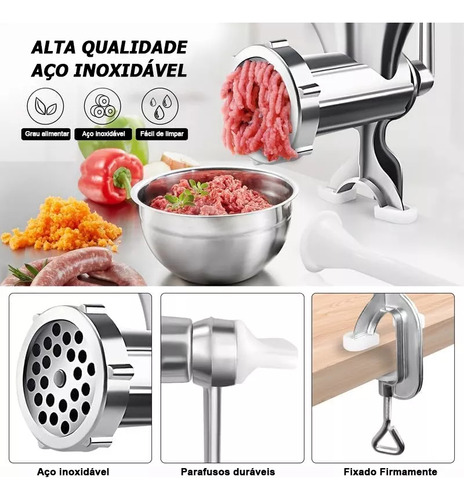 Moedor Carne Fazer Hambúrguer Manual Embutidos Linguiça