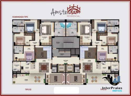 Imagem 4 de 11 de Apartamento Padrão Com 4 Quartos No Amsterdam - 608749-v
