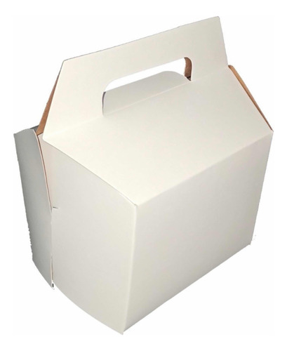 Caja Cartón Blanca Papa Fritas N 1 Mediana X 25 Unidades