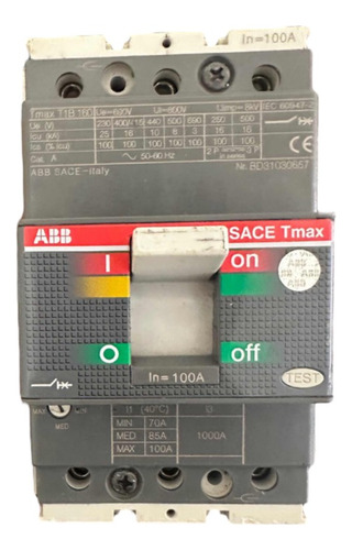 Interruptor Termomagnetico Abb 3x100a Con Detalles Garantía