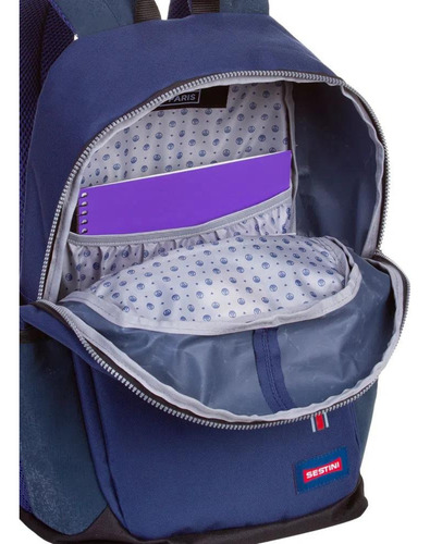 Mochila Escolar E Passeio Masculina Grande De Alças Psg Azul