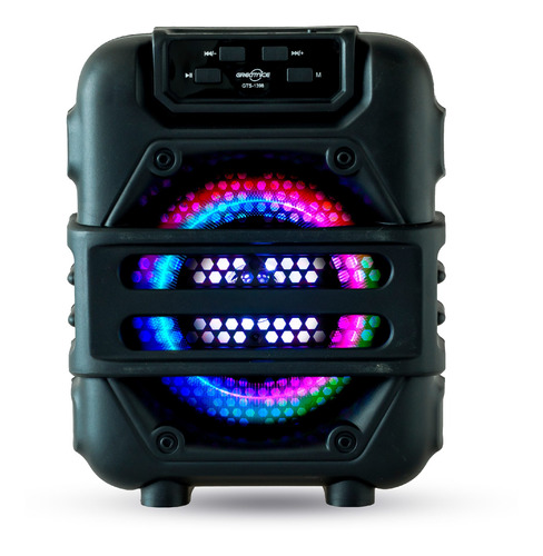 Parlante Portatil Bluetooth Retroiluminado Luz Led Radio Fm