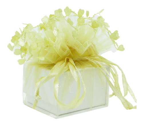 Imagem 1 de 4 de 50 Saquinhos Flor De Organza Bem Casado - Importado