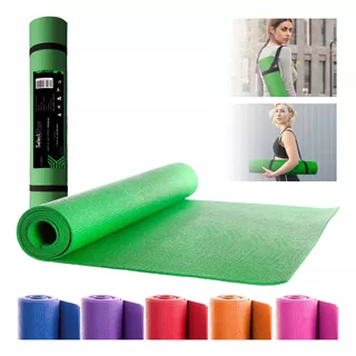 Tapete Portátil Yoga Pilates Fitness Ejercicio Relajación Color Verde