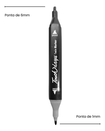 Estojo De Canetinhas Touch 80 Cores Marcadores Ponta Dupla