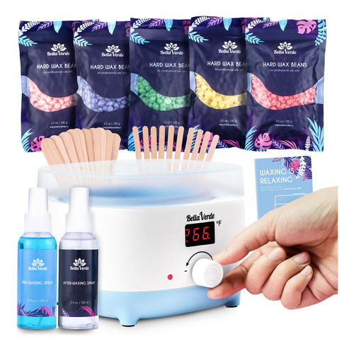 Kit De Depilación Digital Bella Verde Para Derretir Cera, 20