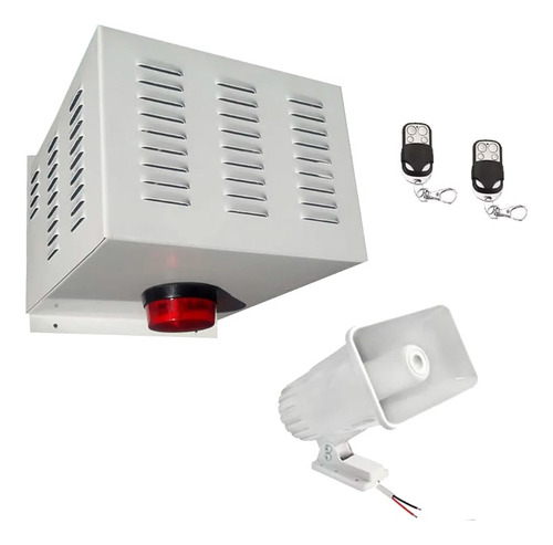 Alarma Comunitaria 30 Watts + 2 Controles Impotec Color Blanco
