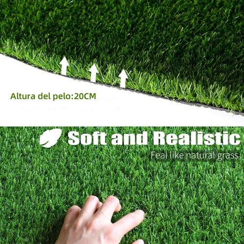 Alfombra Pasto Sintético Pasto Artificial 25x1.0 Mts 20mm