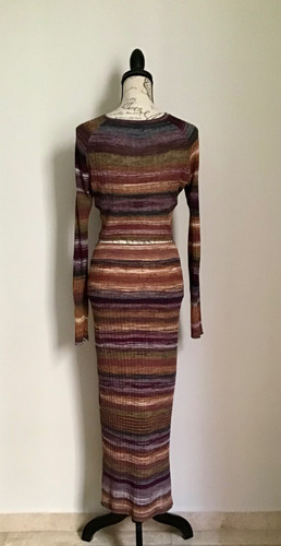 Conjunto Zara Falda Y Crop Top Multicolor Talla S (Usado)