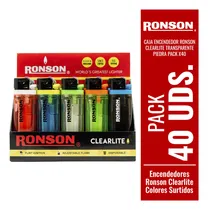 Comprar Pack Encendedores Ronson Clearlite 40 Unidades