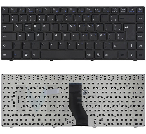 Teclado Para Positivo Compatível Com Pn Sw6 11084618 Cor Conforme Imagens Do Anúncio Idioma