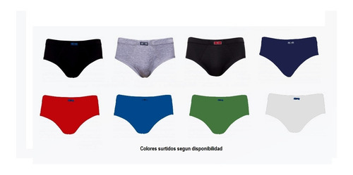 Slip Eyelit 374 - Ropa Hombre Algodon Talle Especial Pack X4