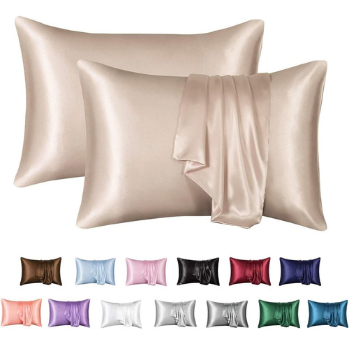 Mr&hm - Funda De Almohada De Satén Color Champagne