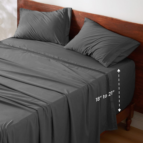 Juego De Sabanas Individual Xl Suaves Transpirables Bedsure