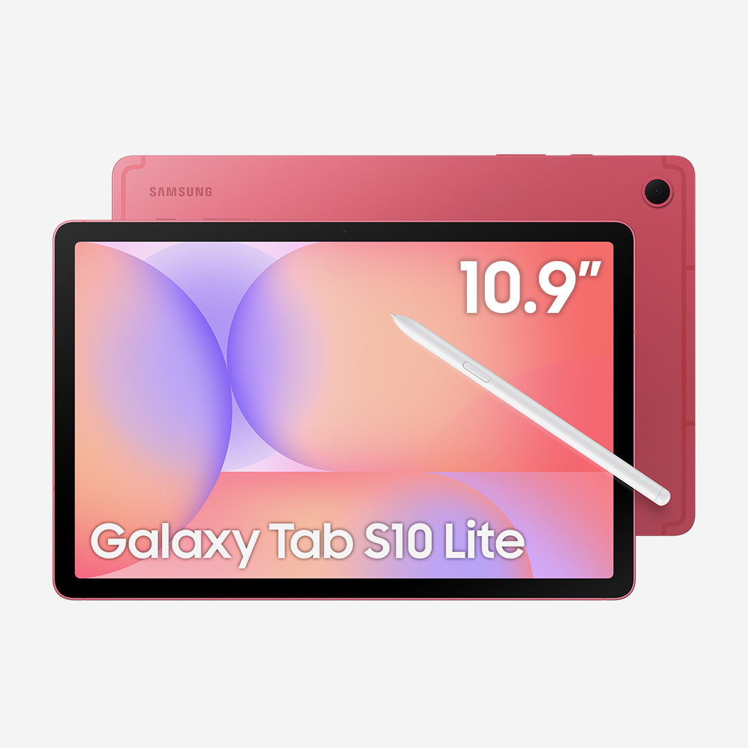 Tablet Samsung Galaxy Tab S10 Lite WiFi, 128GB, 6GB RAM, Tela 10.9", S Pen e Capa Smartbook Cover Inclusas Vermelho