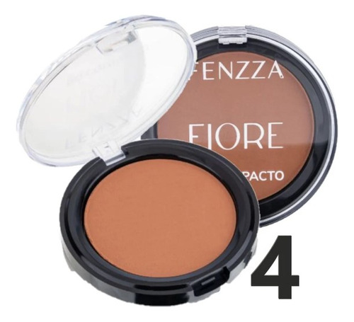 Pó Compacto Fiore Fenzza - Maquiagem Efeito Mate