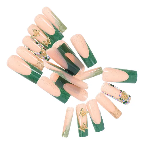 24 Pegatinas Reutilizables Para Uñas: Purpurina Para Ataúd C