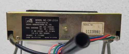 Rádio Am/fm Toca Fitas Tkr - Crf - 210 M (revisado) (Usado)