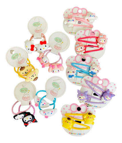 Ligas, Broches, Cucas Cabello, Niñas, Bebés Kitty Y Amigos
