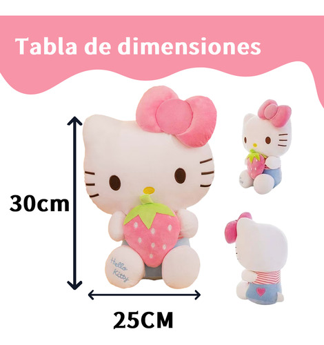 Muñeco De Peluche Hello Kitty Con Fresa Rosa: Dulzura Y Enc