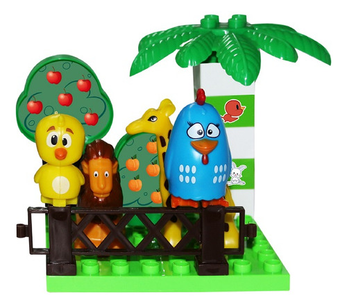 Blocos Playset Galinha Pintadinha Animais Da Floresta