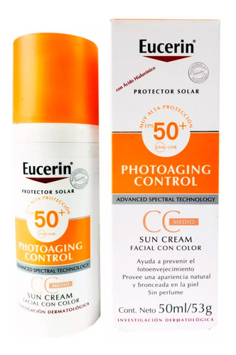Protector Eucerin Sun Fhotoaging Control 50ml. Con Color